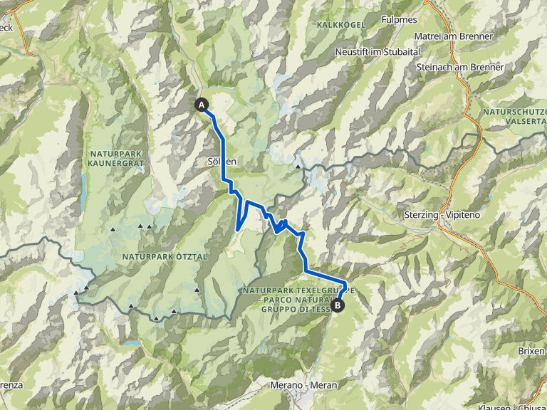 Transalp 4 Von Längenfeld nach St. Martin in Passeier | Fahrradtour ...